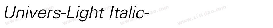 Univers-Light Italic字体转换